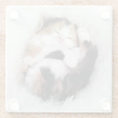 寝坊ねこコースター ガラスコースター (裏面)