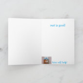 寝坊の怠け猫が元気になる カード (内部)