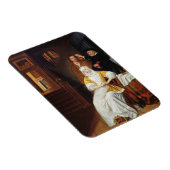 寝室で若い婦人を訪れる医者(油 マグネット (右側)