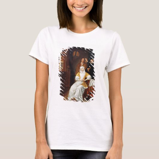 寝室で若い婦人を訪れる医者(油 Tシャツ (正面)