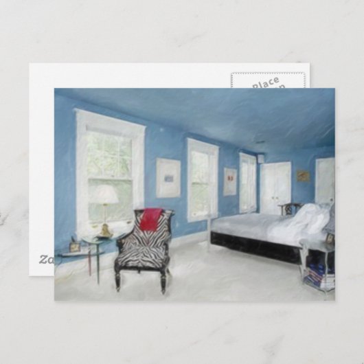 寝室で ポストカード (正面/裏面)