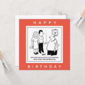 寝室にダーツボード。漫画おもしろい カード (正面/裏面インサイチュ)