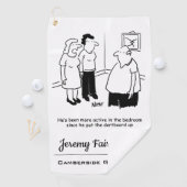 寝室にダーツボード。漫画おもしろい ゴルフタオル (インサイチュ)