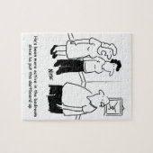 寝室にダーツボード。漫画おもしろい ジグソーパズル (横)