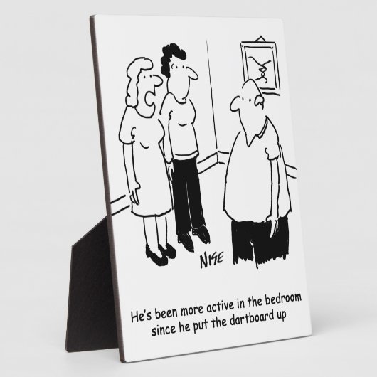 寝室にダーツボード。漫画おもしろい フォトプラーク (側面)