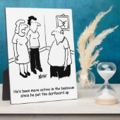 寝室にダーツボード。漫画おもしろい フォトプラーク (側面)