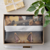 寝室に遊おける可愛いボクサーのギター – 薄葉紙 (ギフト)