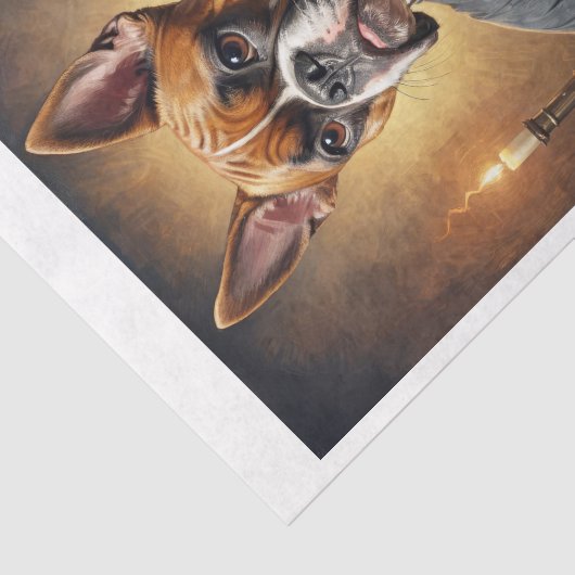 寝室に遊おける可愛いボクサーのギター –  薄葉紙 (詳細)