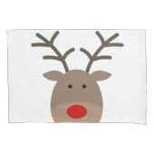 寝室のためのおもしろいなクリスマスのトナカイの枕カバー 枕カバー (正面)