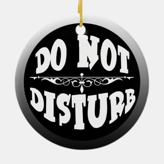 寝室のためのドア・ハンガーを妨げないで下さい セラミックオーナメント (裏面)