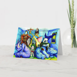 寝室の動物 カード