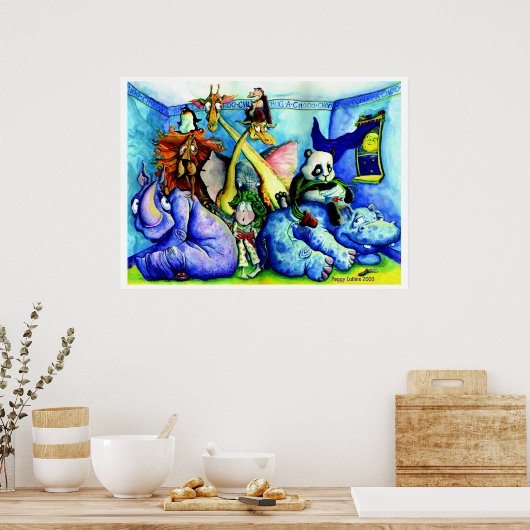 寝室の動物 ポスター (キッチン)