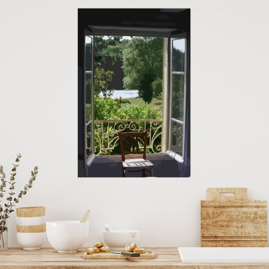 寝室の窓 ポスター (キッチン)