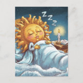 寝床お洒落に日差し ポストカード (正面)