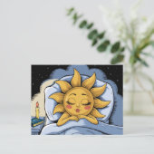 寝床お洒落に日差し ポストカード (スタンド正面)