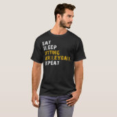 寝座食べりバレーボール Tシャツ (正面フル)
