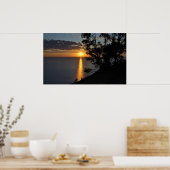 寝熊の夕日 ポスター (キッチン)