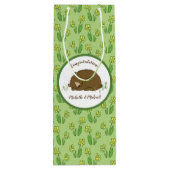 寝熊の赤ちゃんシャワーウッドランド ワインギフトバッグ (裏面)