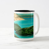 寝熊絵画砂丘 |マグカップ ツートーンマグカップ (正面右)