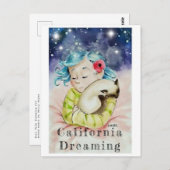 寝猫を抱えた少女 ポストカード (正面/裏面)