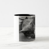 寝猫マグ ツートーンマグカップ (中央)