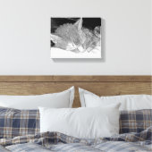 寝猫 キャンバスプリント (インサイチュ (寝室))