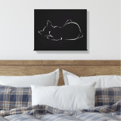 寝猫 キャンバスプリント (インサイチュ (寝室))