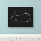 寝猫 キャンバスプリント (インサイチュ (ウッドフロア))