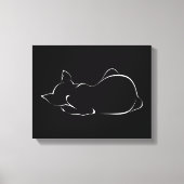 寝猫 キャンバスプリント (正面)