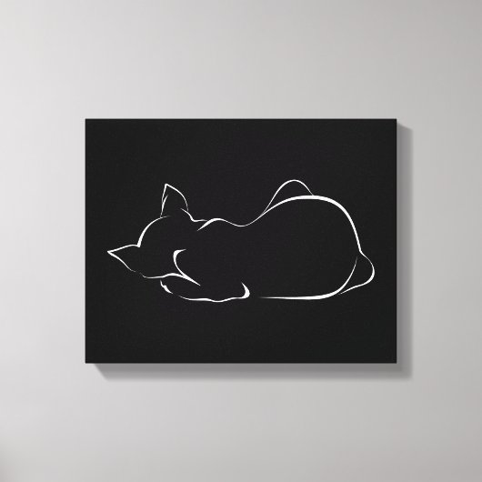 寝猫 キャンバスプリント (正面)