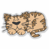 寝猫 シール (正面)