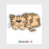 寝猫 シール (シート)