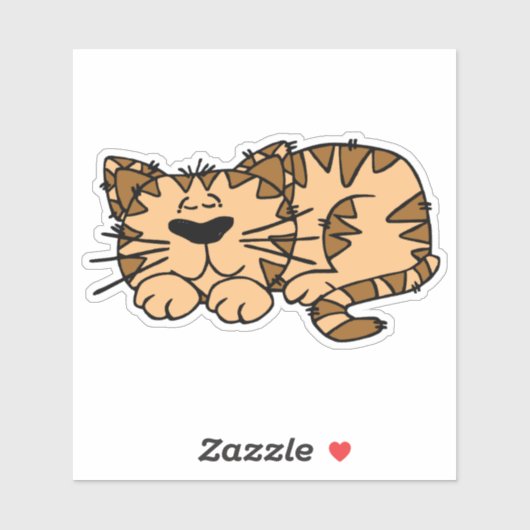 寝猫 シール (シート)