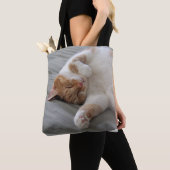 寝猫 トートバッグ (クローズアップ)
