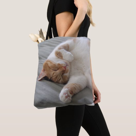 寝猫 トートバッグ (クローズアップ)