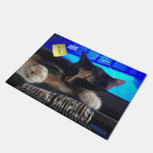 寝猫 ドアマット (アングル)