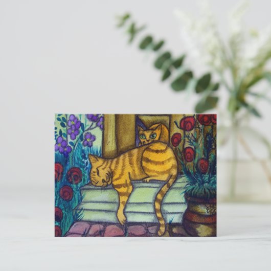 寝猫 ポストカード (スタンド正面)