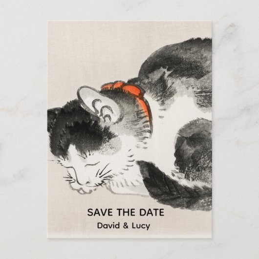 寝猫 ポストカード (正面)