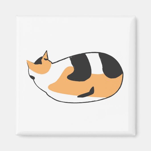 寝猫 マグネット (正面)