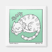 寝猫 マグネット (正面)