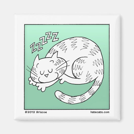 寝猫 マグネット (正面)