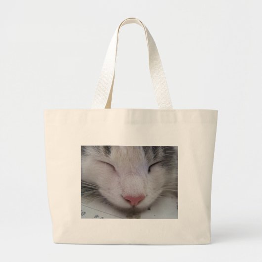 寝猫 ラージトートバッグ (正面)