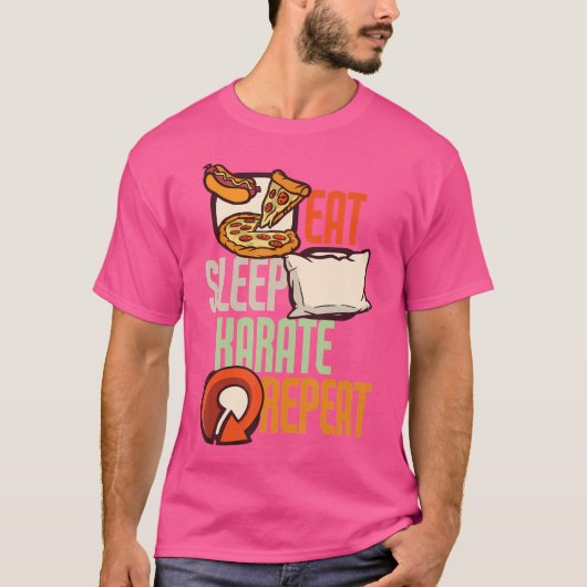 寝空手食べリピート空手 Tシャツ (正面)