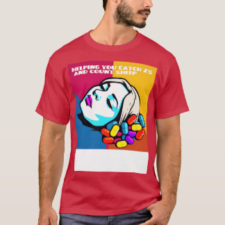 寝落ちと羊数えTシャツ Tシャツ