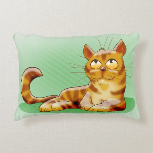 寝転がり猫のアクセント枕 アクセントクッション (正面)
