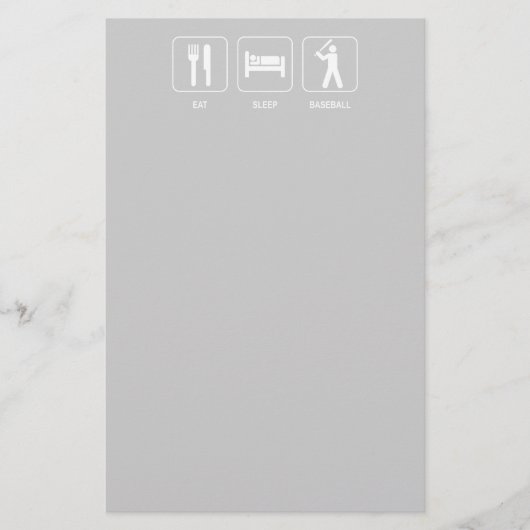 寝野球食べ用文房具 便箋 (正面)