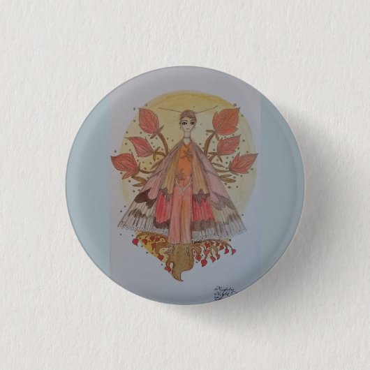 寝間着夜、Cheri少しボタン 缶バッジ (正面)