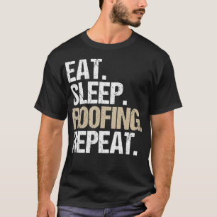 寝食べ屋根繰り返し屋根 Tシャツ