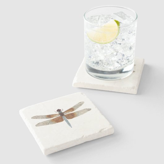 寡婦のスキマーのトンボのコースター ストーンコースター (横)
