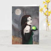 寡婦のファンタジーの挨拶状 カード (黄色い花)